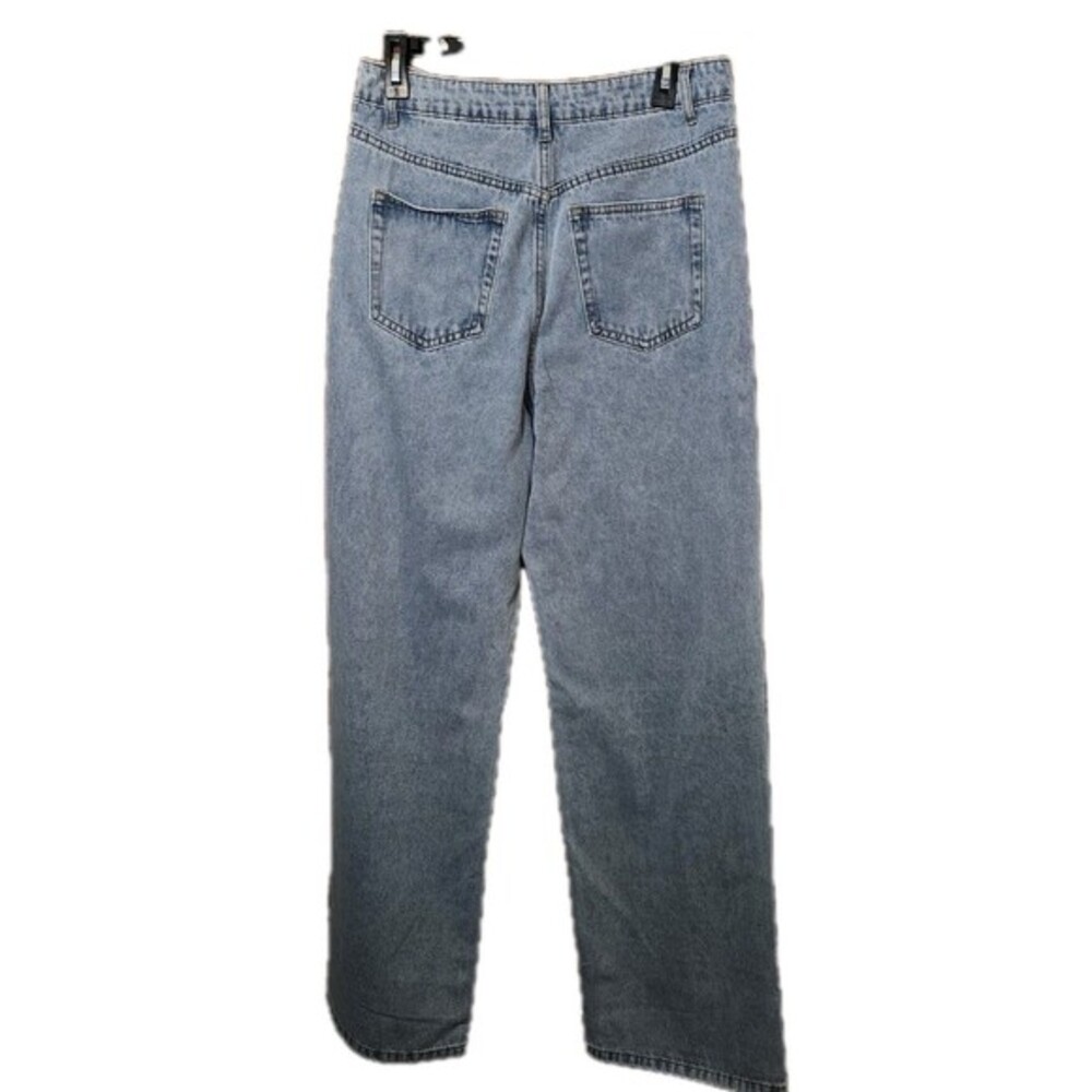 Ca-01 Womens Size 12 High Rise Relaxed Light Wash Baggy‎ Straight Leg Jeans NWT